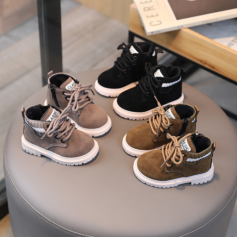 Leather Work For Kids - Autumn Winter Kids Retro Work-style Short