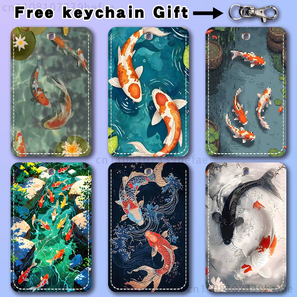 Leatherwork Art - Koi Carp Painting Art Holder For