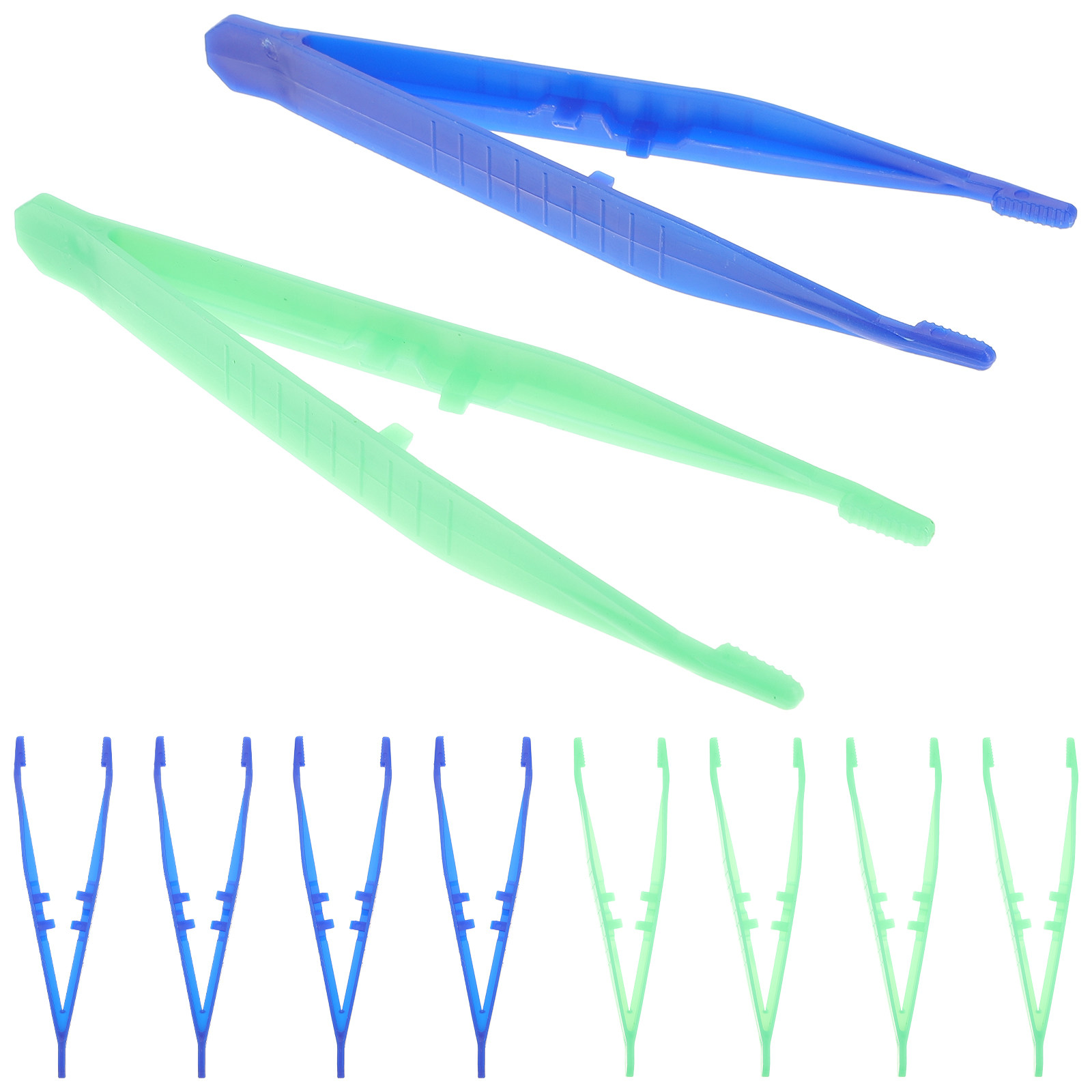 Leatherwork Art - 10Pcs Plastic Craft Tweezers Beads Tweezers