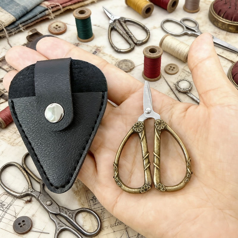 Leatherwork Art - Mini Vintage Scissors Stainless Steel DIY