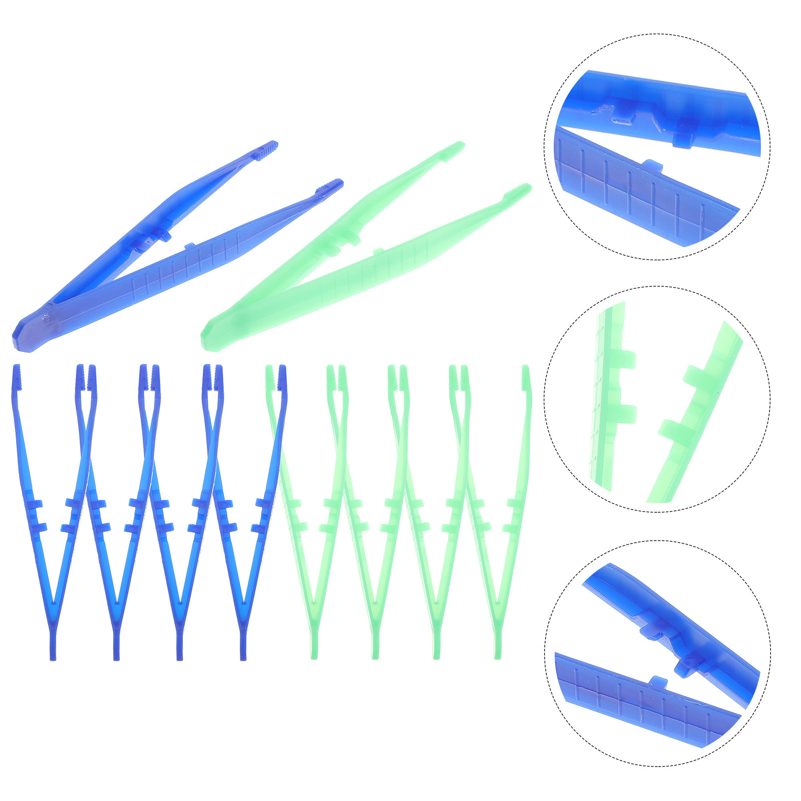 10Pcs Beads Tweezers Plastic F - Leatherwork Art review and price