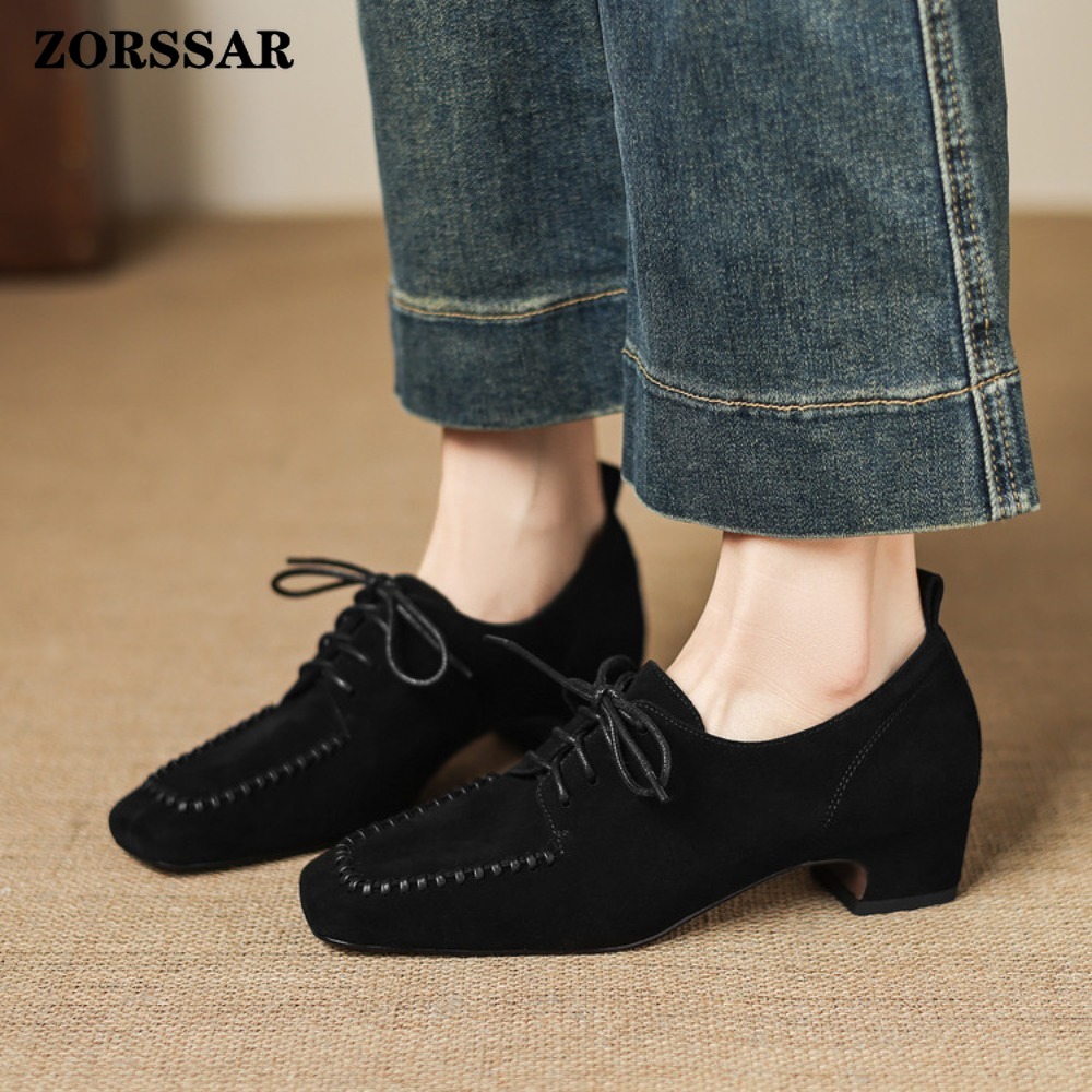 Women's Brown Suede Square Toe - Leather Work For Kids review and price