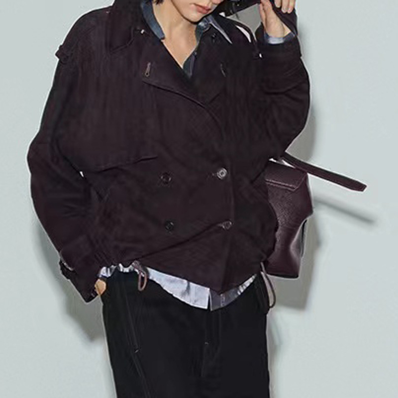 Real Suede Jacket Autumn Women - Leather Work For Kids review and price