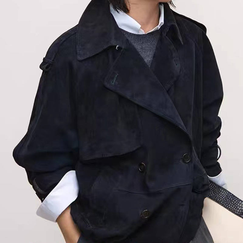 Real Suede Jacket Autumn Women - Leather Work For Kids review and price